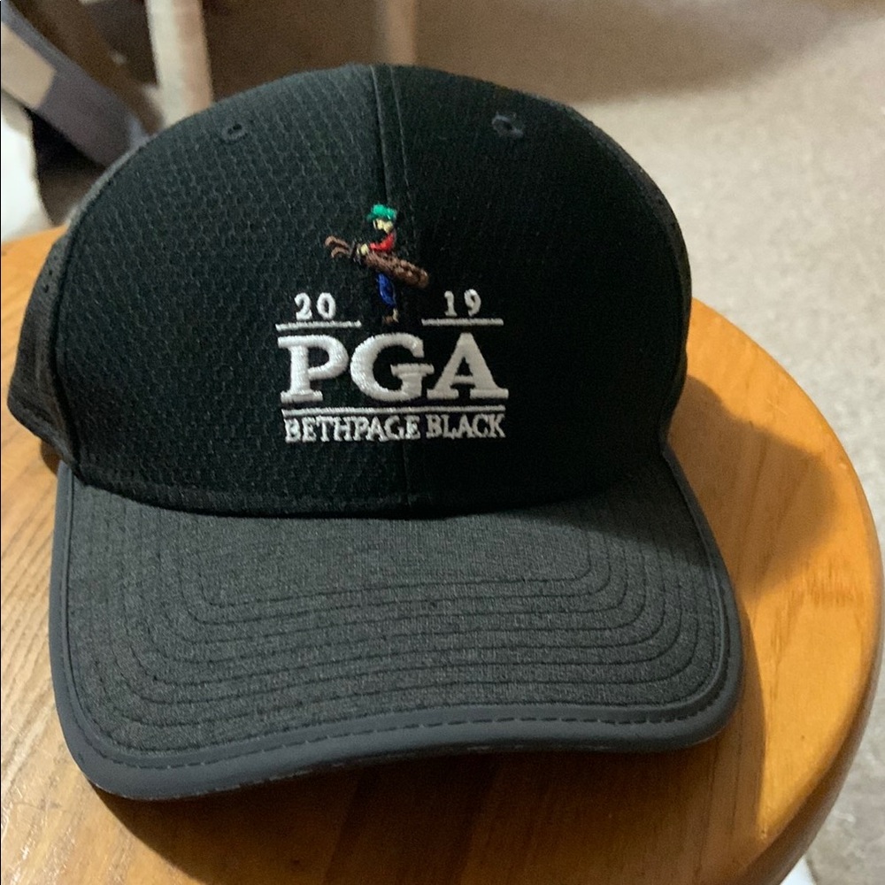 New Era Black PGA Bethpage Black Hat sized med large licensed for 2019 US OPEN